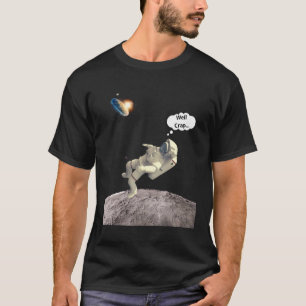 Camiseta Terra plana, espaço exterior, poço, lua de rap 1