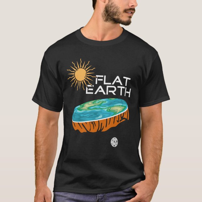 Camiseta Terra plana - Lua solar - Terra plana (Frente)
