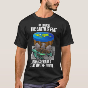Camiseta Terra plana, Terra plana, Design Turtle Elepha