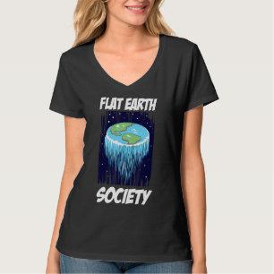 Camiseta Terra plana Terras planas da Sociedade