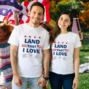 Camiseta Terra que eu amo o Patriótico 4 de julho