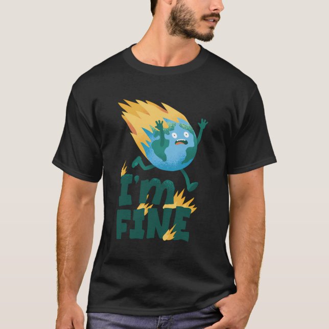 Camiseta Terra queimando chamas (Frente)