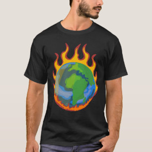 Camiseta Terra Queimando – Planeta em Chamas Mudança Climát