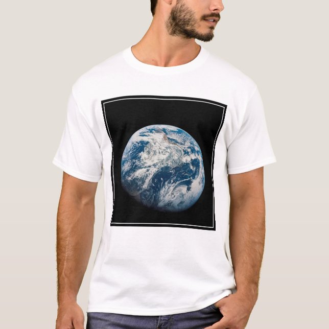 Camiseta Terra Tirada Da Nave Espacial Aollo 8. (Frente)