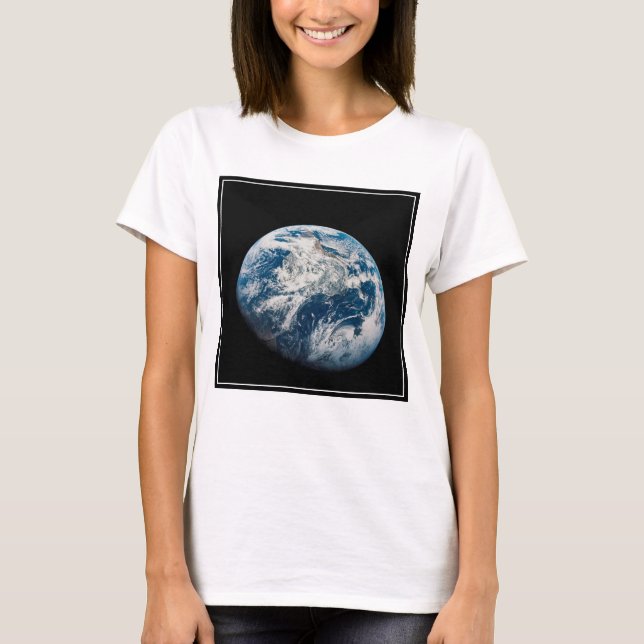 Camiseta Terra Tirada Da Nave Espacial Aollo 8. (Frente)
