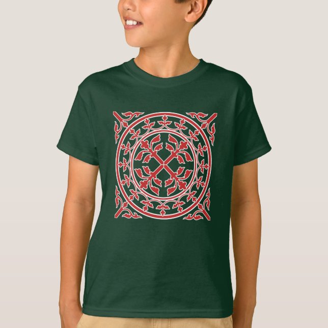 Camiseta Terra Verde Vermelha Medieval deixa romano (Frente)