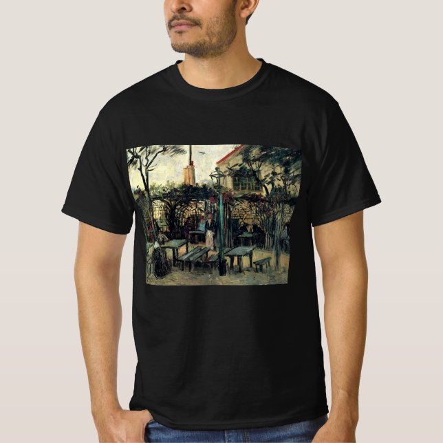 Camiseta Terrace de um Cafe, Montmartre, por Vincent van Go (Frente)