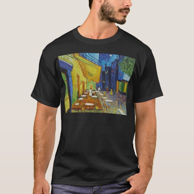 Camiseta Terraço do café na noite por Vincent van Gogh (Frente)