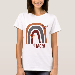 Camiseta Terracotta Cinza Bohemian Rainbow Personalizado #m