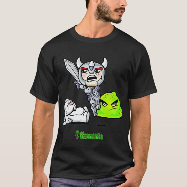 Camiseta Terraria Cute Batalha  (Frente)