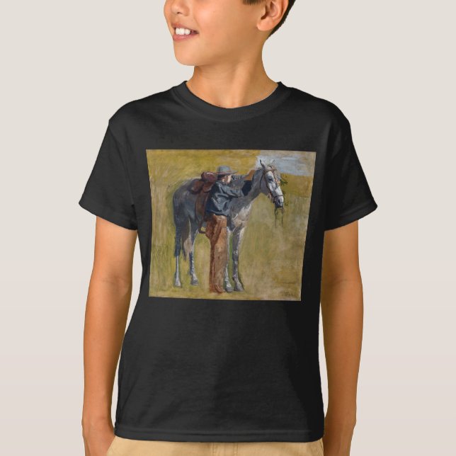Camiseta Terras Áridas Americanas: Cowboy do Velho Oeste co (Frente)
