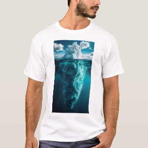 Camiseta Terras-Maravilha Submarinas - Iceberg Fotografia T