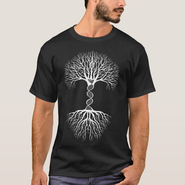 CAMISETA TERRAS UNIVERSAIS DNA ÁRVORE DA UNIDADE E VIDA (Frente)