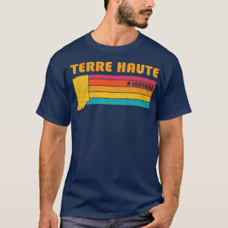 Camiseta Terre Haute Indiana Vintage angustiou Souvenir