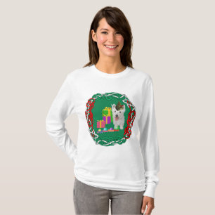 Camiseta Têrrier Branco do West Highland Anjo de Natal