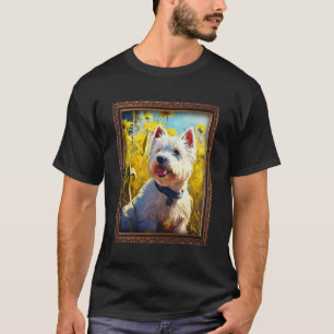 Camiseta Terrier Branco do West Highland Westie Pintura Sun