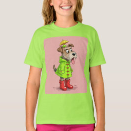 Camiseta Terrier em uma capa de chuva, por Natasha Us