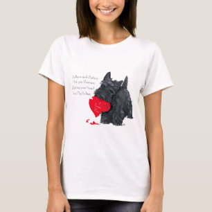 Camiseta Terrier Escocês Brincalhão Lamento de Dia dos Namo
