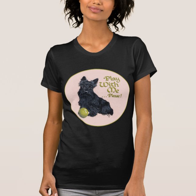 Camiseta Terrier Escocês Brinque Comigo! (Frente)