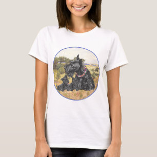 Camiseta Terrier Escocês e Filhotes