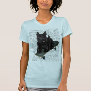 Camiseta Terrier escocês e skate