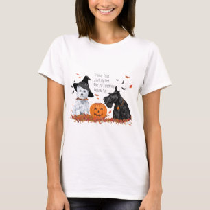 Camiseta Terrier Escocês e West Highland White no Halloween