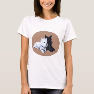 Camiseta Terrier Escocês e West Higland White Terrier