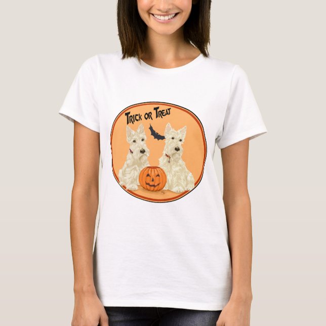 Camiseta Terrier Escocês Halloween (Frente)