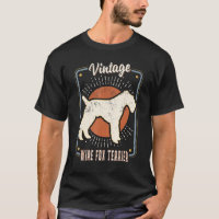 Terrier Fox de Arame Vintage Retro Cão Clássico Am