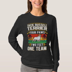 Camiseta Terrier Jack Russell quatro patas dois pés uma equ
