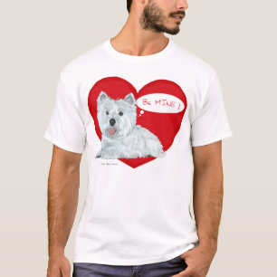 Camiseta Térrier West Highland White no Dia dos Namorados