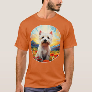 Camiseta Terrier Westie Flower Mountain, Cuja Zona Oeste é