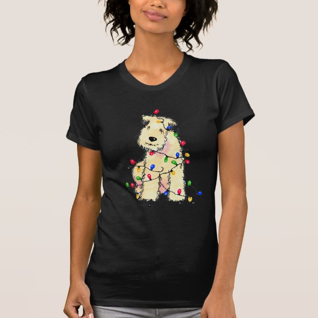 Camiseta Terrier Wheaten brandamente revestido - Natal (Frente)