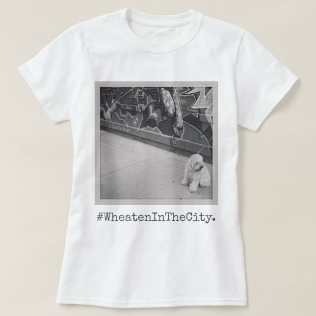 Camiseta Terrier Wheaten na cidade (Frente do Design)