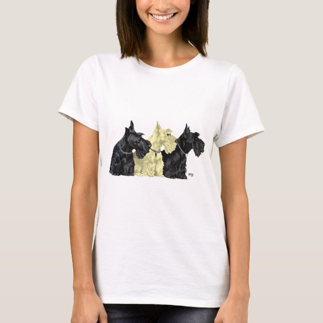 Camiseta Terriers Escoceses Preto e Trigo (Frente)