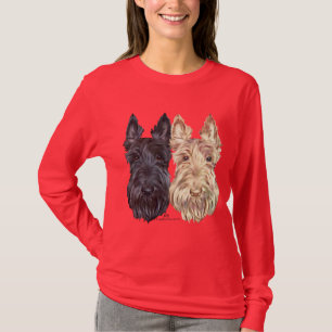 Camiseta Terriers Escoceses Pretos e Trigo