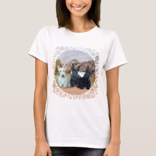 Camiseta Terriers Escoceses Pretos e Trigo