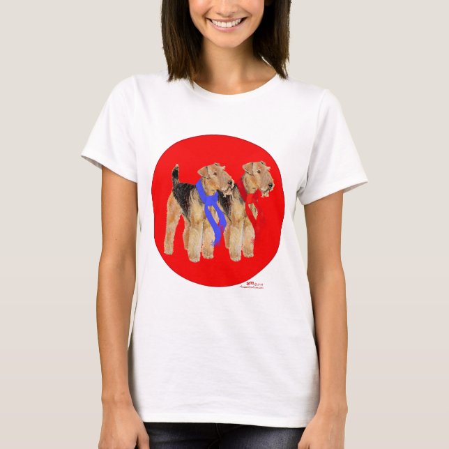 Camiseta Terriers galeses em cachecóis quentes (Frente)