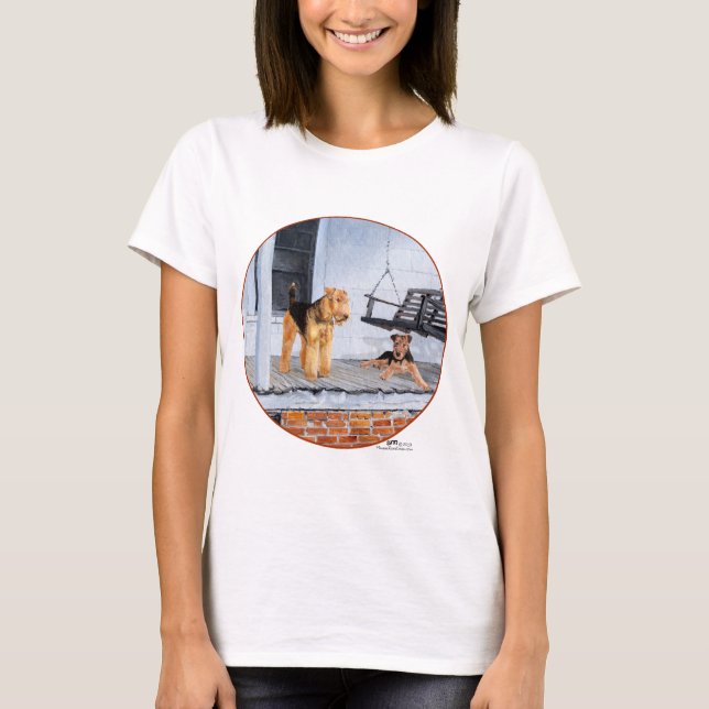 Camiseta Terriers galeses no alpendre (Frente)