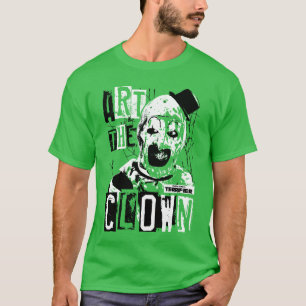 Camiseta Terrifier Arthe Palhaço Rosto Sangrento Alto Contr