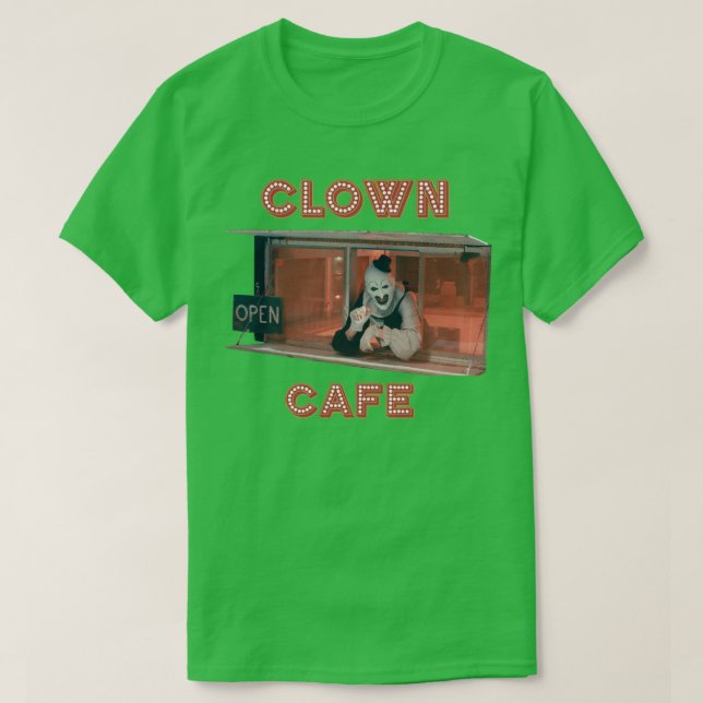 Camiseta Terrifier Clown Cafe (Frente do Design)