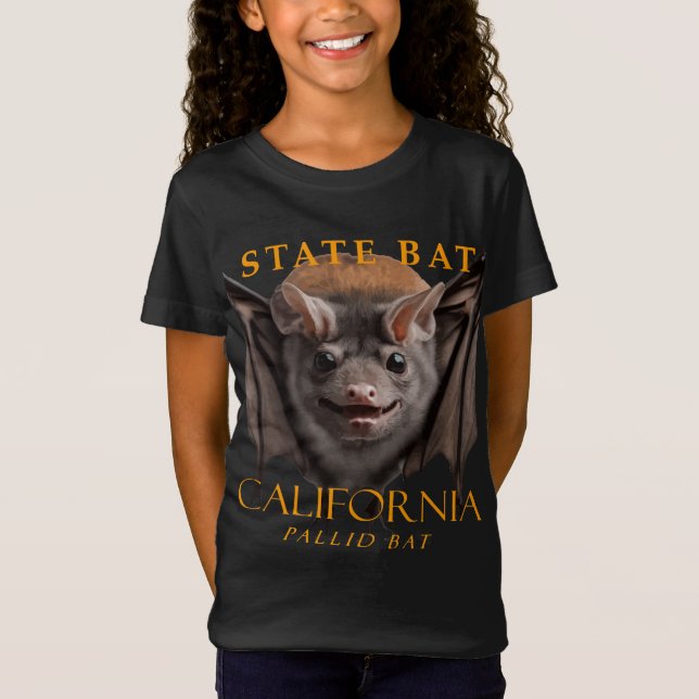 Camiseta Território da Califórnia Morcego O Morcego Pálido (Frente)