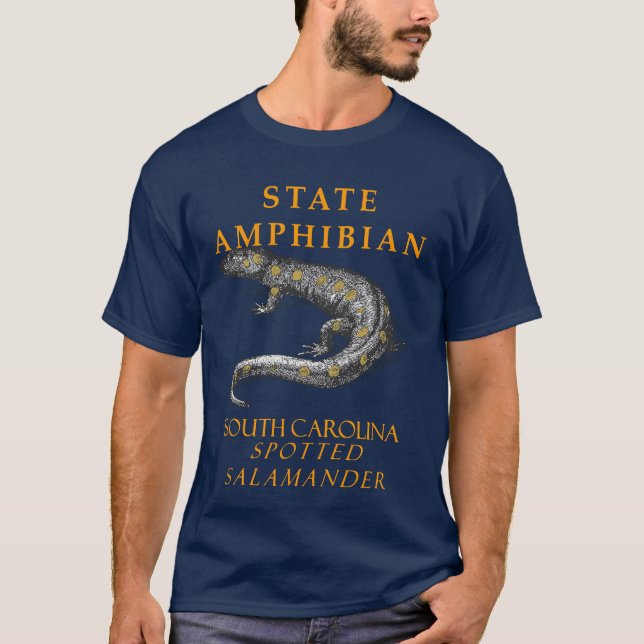 Camiseta Território da Carolina do Sul Anfíbio O Salpicado  (Frente)