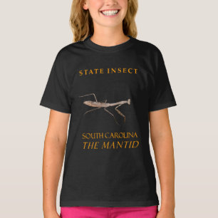 Camiseta Território da Carolina do Sul Insetar o Mantid