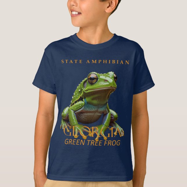 Camiseta Território da Geórgia Anfíbio O Sapo Verde Da Árvo (Frente)