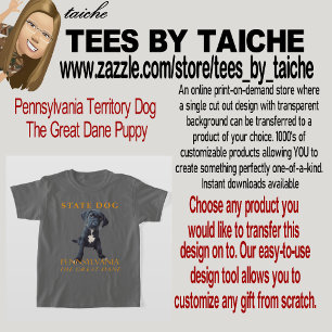 Camiseta Território da Pensilvânia Cachorro O Grande Danês