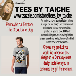 Camiseta Território da Pensilvânia O Grande Cachorro Dane