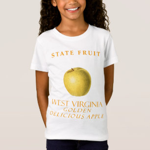 Camiseta Território da Virgínia Ocidental Fruta A Maçã