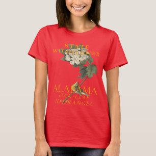 Camiseta Território de Alabama Flor Silvestre A hortênsia d