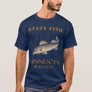 Camiseta Território de Minnesota Pescando O Olho-de-Parede